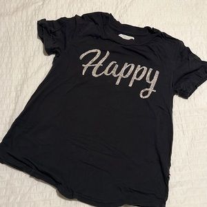 All Angeles Happy grey short sleeve t-shirt